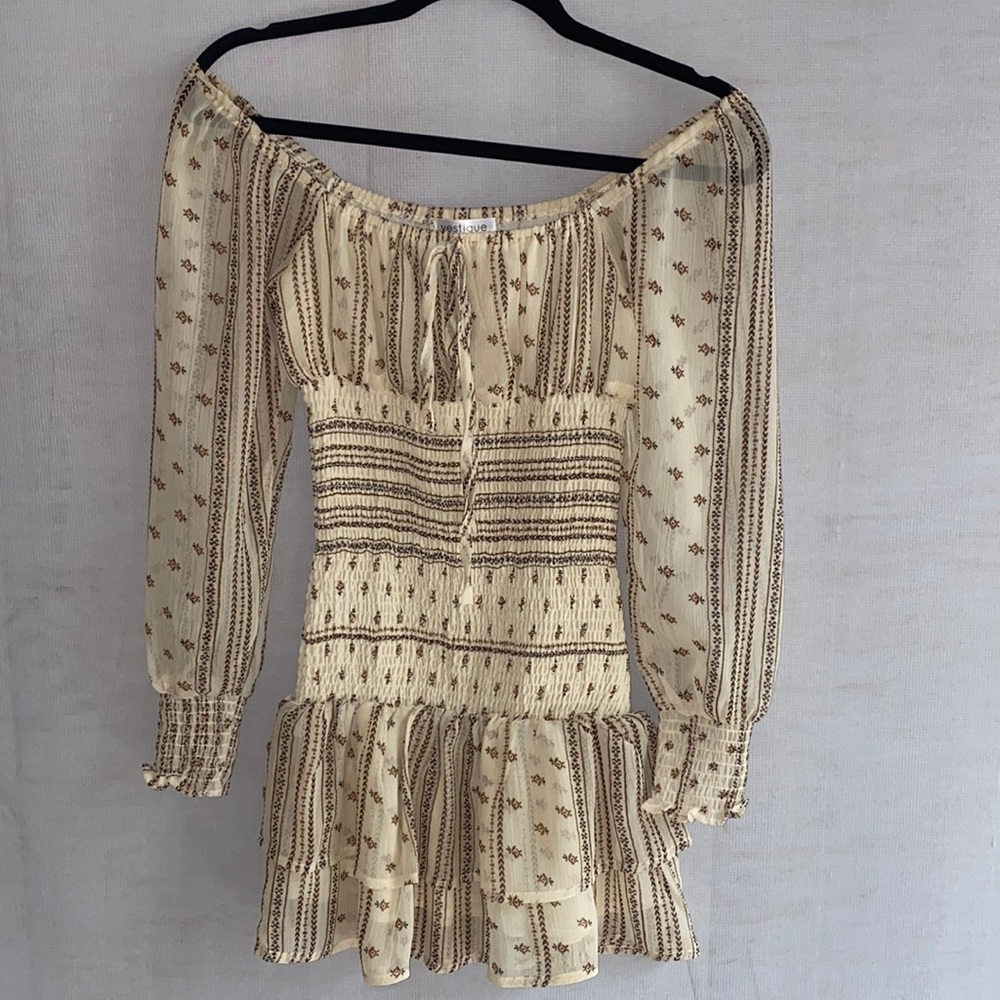 Small Vestique Nude/Brown Mini Dress